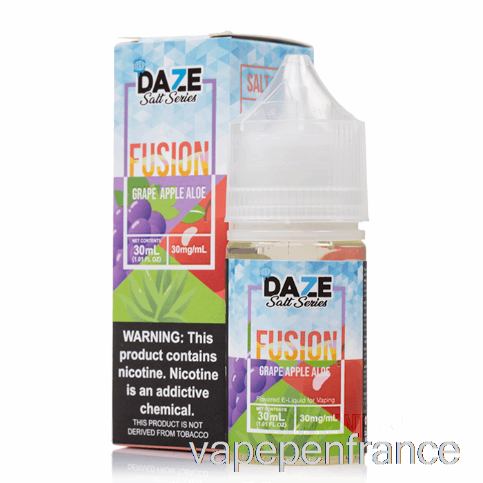 Aloès Pomme Raisin Glacé - Sel De Fusion 7 Daze - Stylo Vape 30 Ml 30 Mg